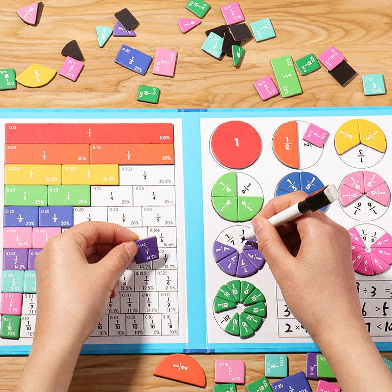 ⏰Last day 49% OFF🔥🔥Montessori Magnetic Book Fraction Puzzle For Children - Image 14