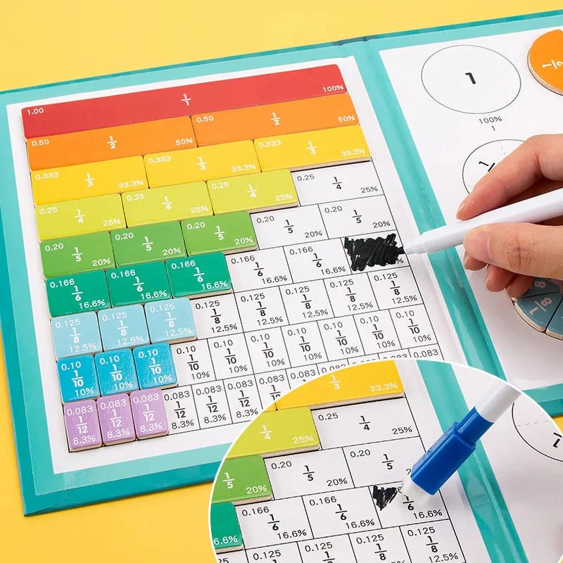 ⏰Last day 49% OFF🔥🔥Montessori Magnetic Book Fraction Puzzle For Children - Image 7